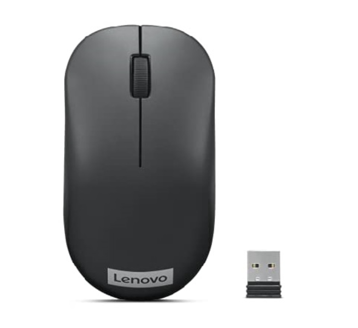 Lenovo 130 Wireless Compact Mouse, 1K DPI Optical sensor, 2.4GHz Wireless NanoUSB, 10m range, 3button(left,right,scroll) upto 3M left/right clicks, 10 month battery, Ambidextrous, Ergonomic GY51C1238