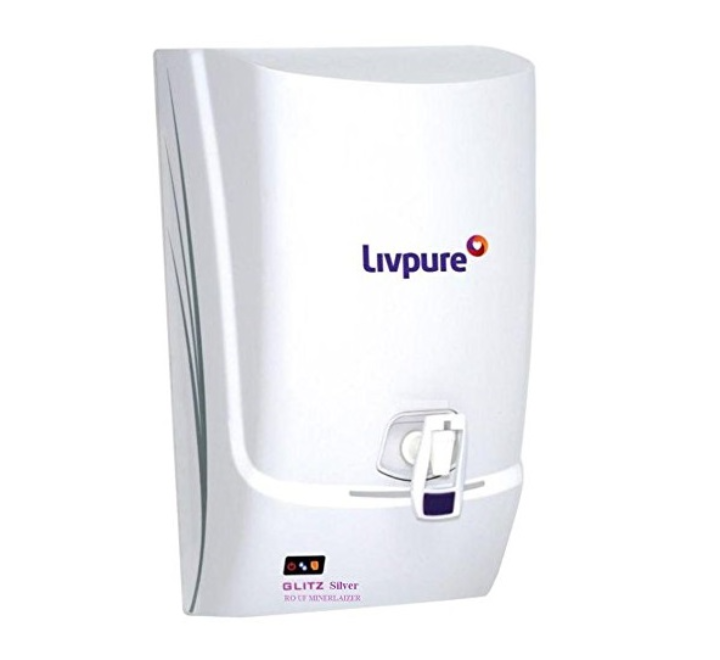 Livpure Glitz Silver RO UF Mineralizer 7 LTR RO Water Purifier