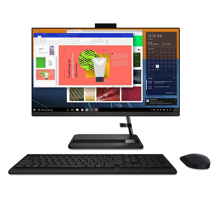 Lenovo IdeaCentre AIO 3 11th Gen Intel i5 23.8" FHD IPS 3-Side Edgeless Touchscreen All-in-One Desktop with Alexa Built-in (8GB/512GB SSD/Win11/Office21/HD Camera/Wireless Keyboard & Mouse) 