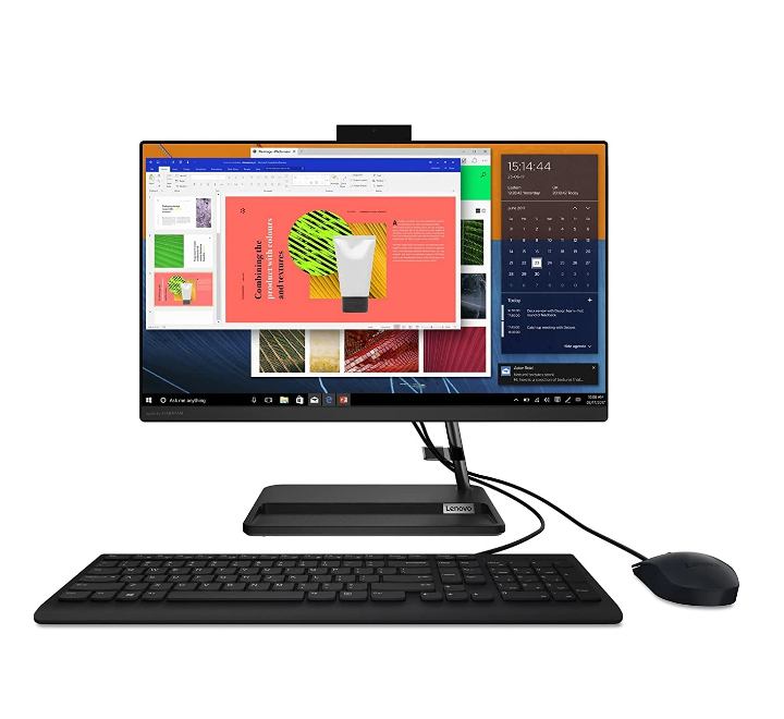 Lenovo IdeaCentre AIO 3 11Gen Intel Core i3 21.5" FHD IPS 3-Side Edgeless All-in-One Desktop with Alexa Built-in (8GB/1TB HDD/Win11/MS Office 2021/HD 720p Camera/Wired Keyboard & Mouse), 