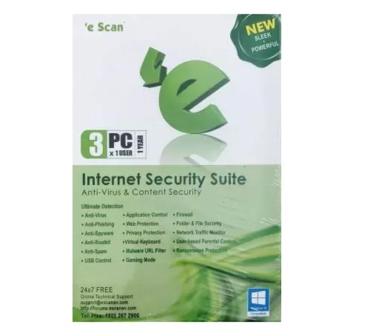 ESCAN Internet Security 3 User 1 Year