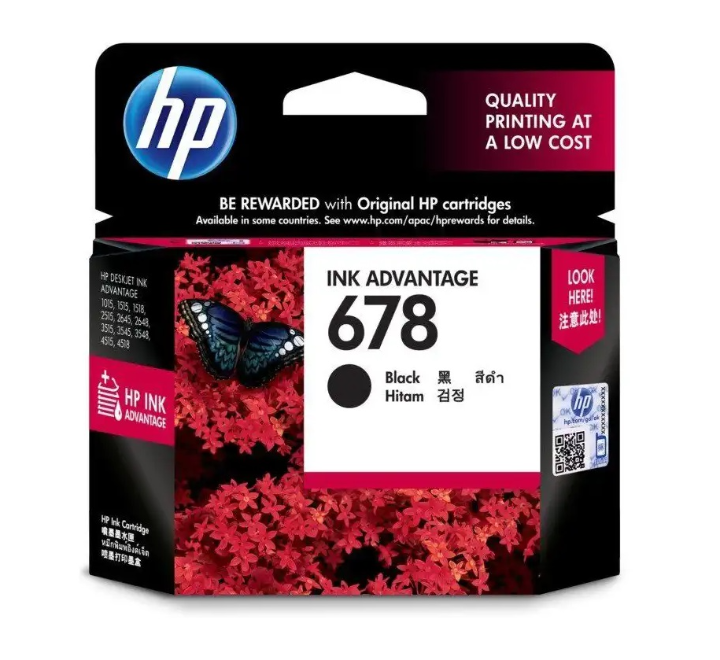 HP 678 Black Original Ink Advantage Cartridge