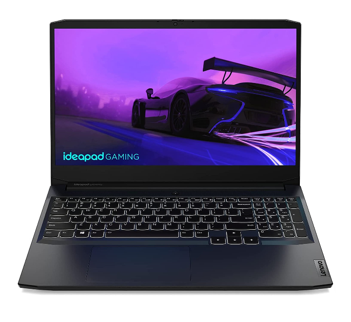 Lenovo Ideapad Gaming 3 AMD Ryzen 5 5600H 15.6" (39.62cm) FHD IPS Gaming Laptop (8GB/512GB SSD/4GB NVIDIA GTX 1650/120Hz/Win 11/Backlit Keyboard/3months Game Pass/Shadow Black/2.25Kg), 82K201UEIN